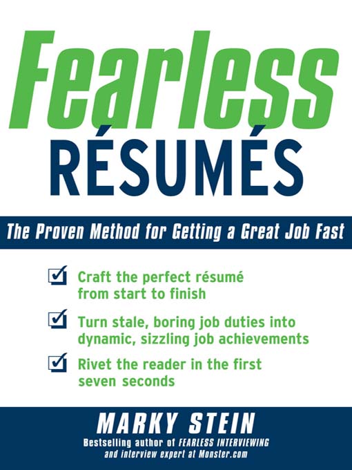 Title details for Fearless Resumes by Marky Stein - Available